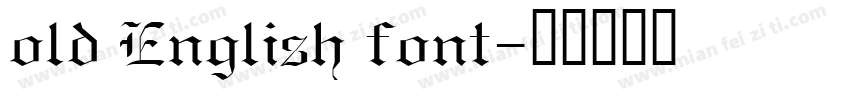 old English font字体转换